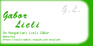 gabor lieli business card